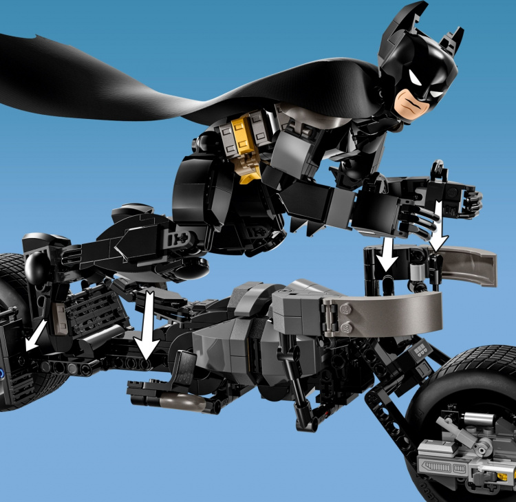 LEGO Super Heroes DC 76273 - Bouwbaar Batman™ figuur en Batpod wiel