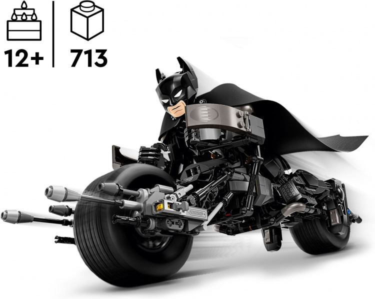 LEGO Super Heroes DC 76273 - Bouwbaar Batman™ figuur en Batpod wiel