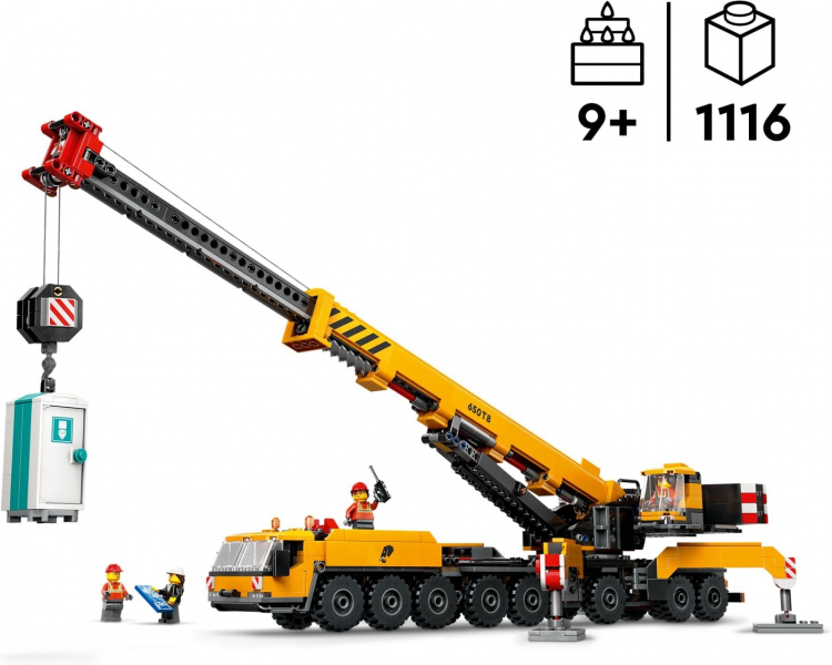 LEGO City Grote Voertuigen 60409 - Gele mobiele bouwkraan