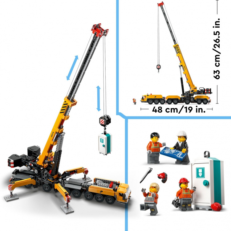 LEGO City Grote Voertuigen 60409 - Gele mobiele bouwkraan