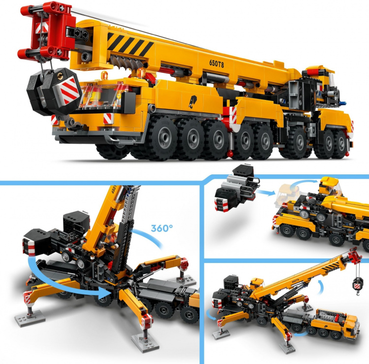 LEGO City Grote Voertuigen 60409 - Gele mobiele bouwkraan
