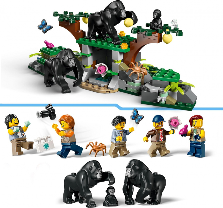 LEGO City Verkenning 60437 - Jungle Verkenner helikopter in kamp