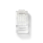 Nedis RJ45-Connector | RJ45 Pass Through | Solid UTP CAT5e | Recht | Verguld | 10 Stuks | Polycarbonate | Transparant | Doos Nedis RJ45-Connector | RJ45 Pass Through | Solid UTP CAT5e | Recht | Verguld | 10 Stuks | Polycarbonate | Transparant | Doos
