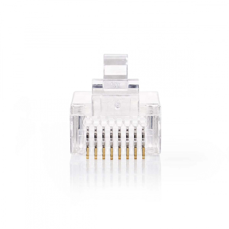 Nedis RJ45-Connector | RJ45 Pass Through | Solid UTP CAT5e | Recht | Verguld | 10 Stuks | Polycarbonate | Transparant | Doos Nedis RJ45-Connector | RJ45 Pass Through | Solid UTP CAT5e | Recht | Verguld | 10 Stuks | Polycarbonate | Transparant | Doos