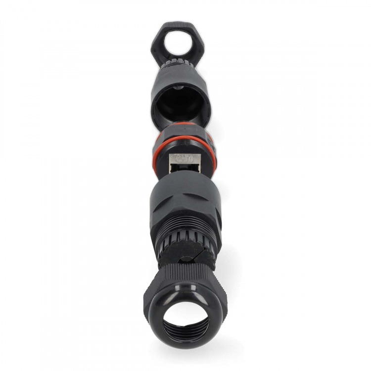 Nedis Netwerkkoppeling | Buitenshuis | CAT6 | Afgeschermd | RJ45 Female | RJ45 Female | Recht | PVC | Doos