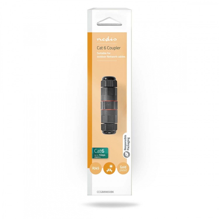 Nedis Netwerkkoppeling | Buitenshuis | CAT6 | Afgeschermd | RJ45 Female | RJ45 Female | Recht | PVC | Doos