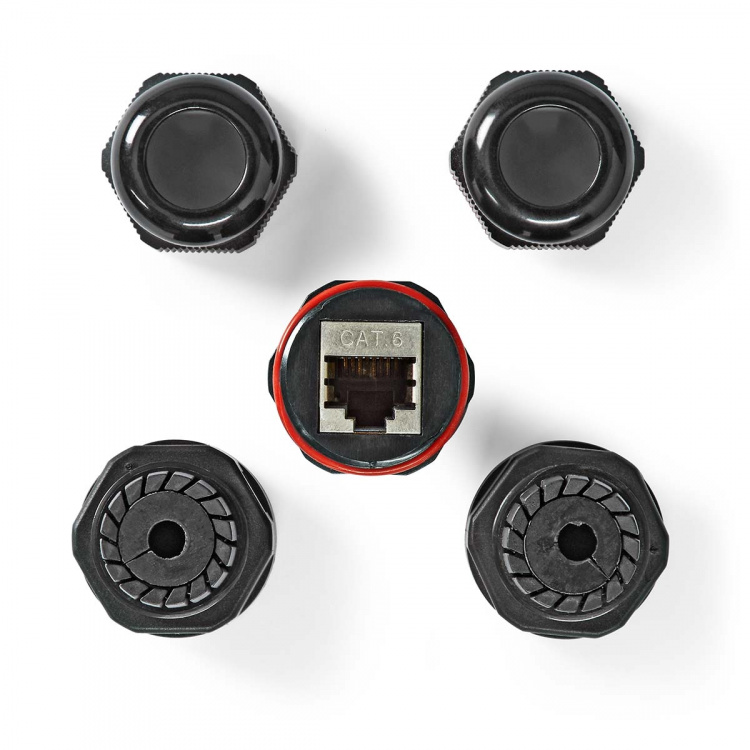 Nedis Netwerkkoppeling | Buitenshuis | CAT6 | Afgeschermd | RJ45 Female | RJ45 Female | Recht | PVC | Doos