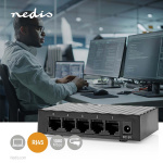 Nedis Netwerk-Switch | Bekabelde snelheid: Gigabit | Aantal ethernetpoorten: 5