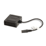 Nedis SCART-Kabel | SCART Male | SCART Female / 3,5 mm Female | Vernikkeld | 480p | 0.20 m | Rond | PVC | Zwart | Doos
