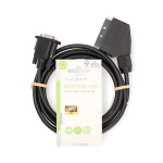 Nedis SCART-Kabel | SCART Male | VGA Female 15p | Vernikkeld | 480p | 2.00 m | Rond | PVC | Zwart | Label Nedis SCART-Kabel | SCART Male | VGA Female 15p | Vernikkeld | 480p | 2.00 m | Rond | PVC | Zwart | Label