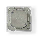 Nedis Netwerk Wanddoos | Verzonken montage | 2 poort(en) | CAT6 | Recht | Female | Goud Verguld | PVC | Wit | Doos