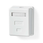 Nedis Netwerk Wanddoos | Opbouwmontage | 1 poort(en) | STP CAT6 | Recht | Female | Goud Verguld | PVC | Wit | Doos Nedis Netwerk Wanddoos | Opbouwmontage | 1 poort(en) | STP CAT6 | Recht | Female | Goud Verguld | PVC | Wit | Doos