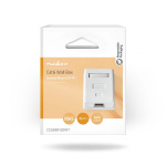 Nedis Netwerk Wanddoos | Opbouwmontage | 1 poort(en) | STP CAT6 | Recht | Female | Goud Verguld | PVC | Wit | Doos Nedis Netwerk Wanddoos | Opbouwmontage | 1 poort(en) | STP CAT6 | Recht | Female | Goud Verguld | PVC | Wit | Doos