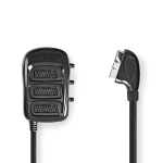 Nedis SCART-Switchbox | SCART Male | 3x SCART Female | Vernikkeld | Maximale resolutie: 800x480 | 0.50 m | Rond | PVC | Zwart | Doos