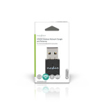 Nedis Netwerk-Dongel | Wi-Fi | AC600 | 2.4/5 GHz (Dual Band) | USB2.0 | Wi-Fi-snelheid totaal: 600 Mbps | Windows 10 / Windows 11 / Windows 8