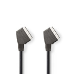 Nedis SCART-Kabel | SCART Male | SCART Male | Vernikkeld | 480p | 1.50 m | Rond | PVC | Zwart | Label