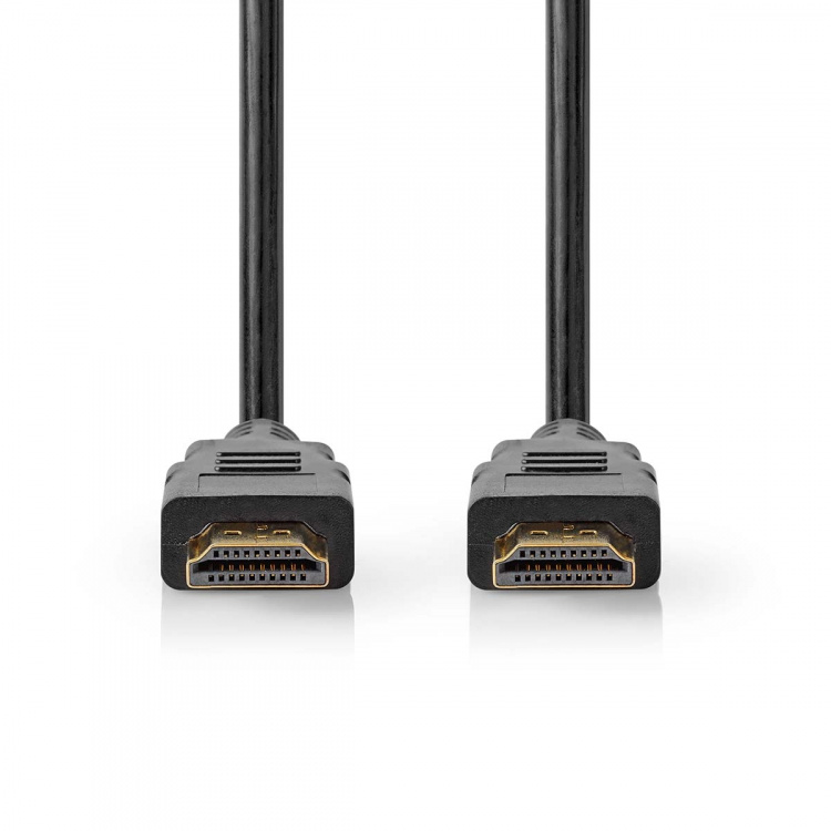 Nedis Premium High Speed HDMI™-Kabel met Ethernet | HDMI™ Connector | HDMI™ Connector | 4K@60Hz | 18 Gbps | 1.00 m | Rond | PVC | Zwart | Label Nedis Premium High Speed HDMI™-Kabel met Ethernet | HDMI™ Connector | HDMI™ Connector | 4K@60Hz | 18 Gbps | 1.00 m | Rond | PVC | Zwart | Label