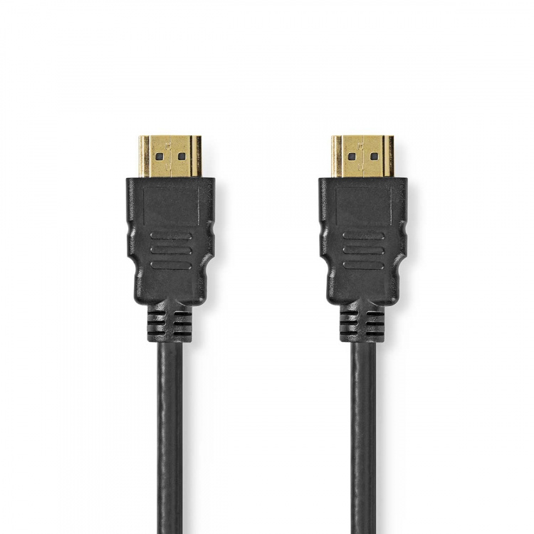 Nedis Premium High Speed HDMI™-Kabel met Ethernet | HDMI™ Connector | HDMI™ Connector | 4K@60Hz | 18 Gbps | 1.00 m | Rond | PVC | Zwart | Label Nedis Premium High Speed HDMI™-Kabel met Ethernet | HDMI™ Connector | HDMI™ Connector | 4K@60Hz | 18 Gbps | 1.00 m | Rond | PVC | Zwart | Label