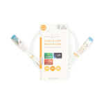 Nedis CAT6a netwerkkabel | S/FTP | RJ45 Male | RJ45 Male | 0.50 m | Snagless | Rond | LSZH | Wit | Label Nedis CAT6a netwerkkabel | S/FTP | RJ45 Male | RJ45 Male | 0.50 m | Snagless | Rond | LSZH | Wit | Label