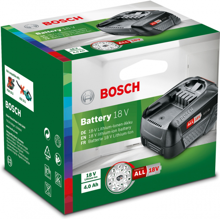 Bosch 18 V Li-ion-accu, 4,0 Ah