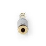 Nedis Stereo-Audioadapter | 6,35 mm Male | 3,5 mm Female | Verguld | Recht | Metaal | Zilver | 1 Stuks | Doos Nedis Stereo-Audioadapter | 6,35 mm Male | 3,5 mm Female | Verguld | Recht | Metaal | Zilver | 1 Stuks | Doos