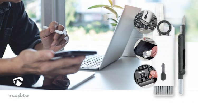 Nedis Schermreiniger | Spray | 5 ml | Muis / Notebook / Smartphone / Tablet / Toetsenbord | Wisser inbegrepen Nedis Schermreiniger | Spray | 5 ml | Muis / Notebook / Smartphone / Tablet / Toetsenbord | Wisser inbegrepen