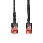 Nedis CAT6 Netwerkkabel | RJ45 Male | RJ45 Male | U/UTP | 30.0 m | Buitenshuis | Rond | PE | Zwart | Label