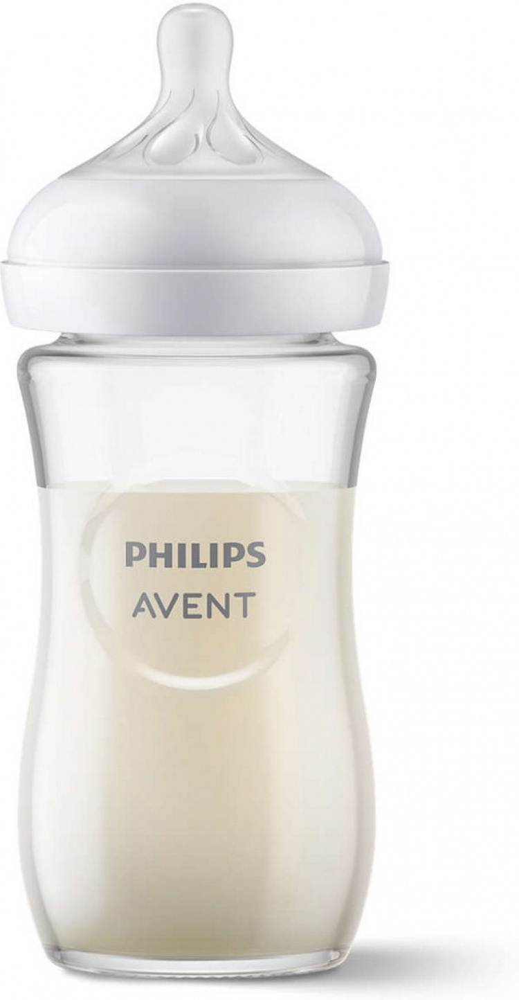 Philips Avent SCY933/01 Natural Response glazen zuigfles, 240 ml