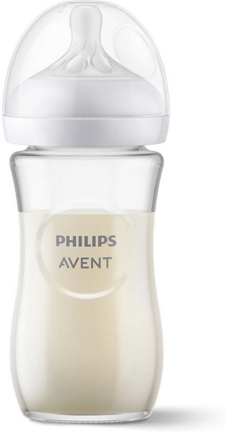 Philips Avent SCY933/01 Natural Response glazen zuigfles, 240 ml