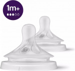 Philips Avent SCY963/02 Natural Response-fleszuigslang, flow 3, 1 maand+, verpakking van 2 stuks
