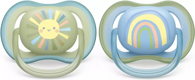 Philips Avent SCF085/58 Ultra Air spenen 0-6 maanden, 2 stuks, zon