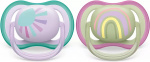 Philips Avent SCF085/59 Ultra Air spenen 0-6 maanden, 2 stuks, regenboog