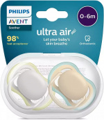 Philips Avent SCF349/01 Ultra Air spenen 18 maanden+, 2 stuks, beige