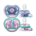 Philips Avent SCF085/61 Ultra Air spenen 6-18 maanden, 2 stuks, zeepaardje