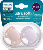 Philips Avent SCF091/31 Ultra Soft-spenen, 0-6 maanden, 2 stuks, paars Philips Avent SCF091/31 Ultra Soft-spenen, 0-6 maanden, 2 stuks, paars