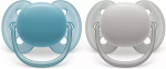 Philips Avent SCF091/17 Ultra Soft-spenen, 6-18 maanden, 2 stuks, blauw