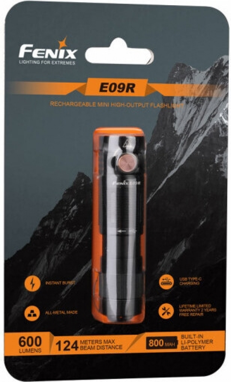 Fenix E09R zaklamp