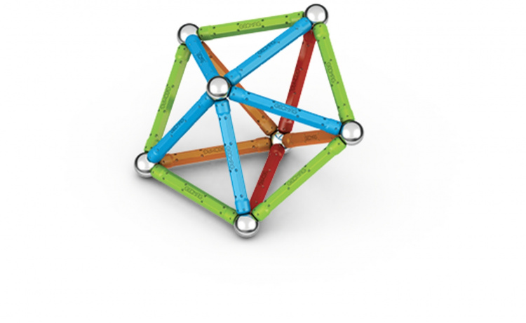 Geomag Supercolor Panels Gerecycled magnetische bouwset, 60 stuks