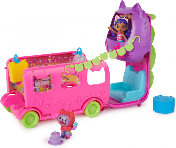 Gabby\'s Dollhouse Gabby\'s Dollhouse Purrfect Sprinkle Party Bus - Speelset