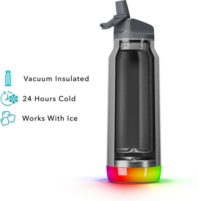 HidrateSpark PRO Water bottle, 0,95 L, zilver