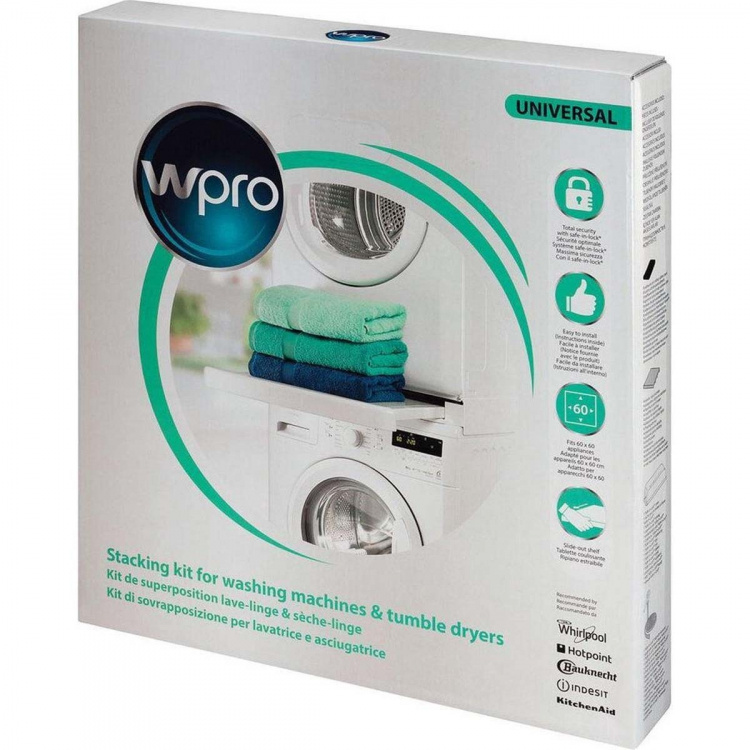 WPRO SKS101 Stapelset Wasmachine / Wasdroger 60 cm