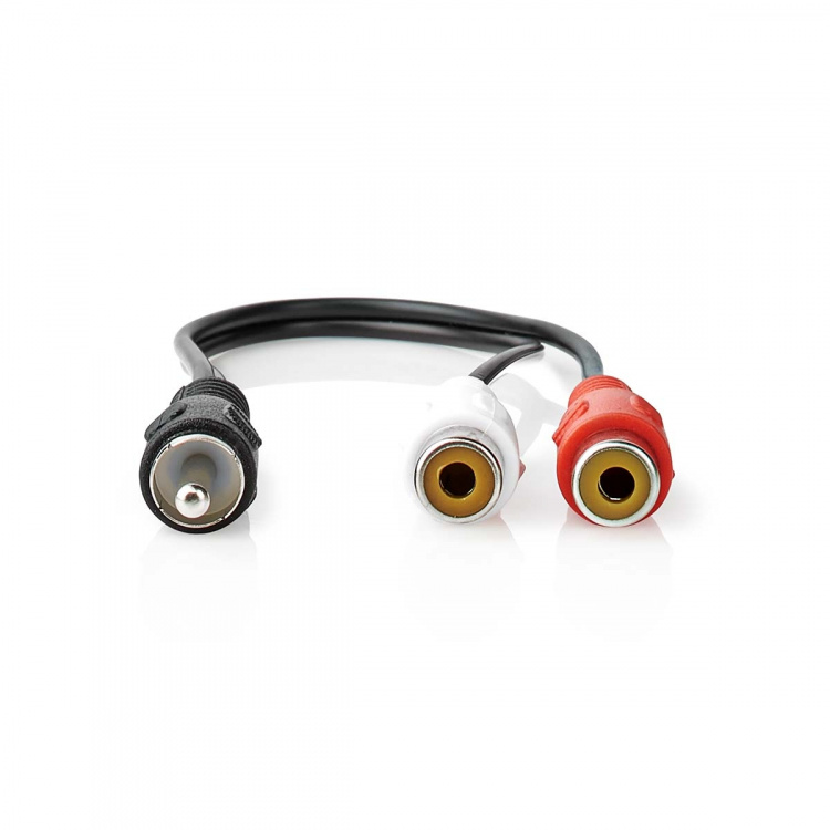 Nedis Subwoofer-Kabel | RCA Male | 2x RCA Female | Vernikkeld | 0.20 m | Rond | 5.0 x 2.5 mm | Zwart | Doos