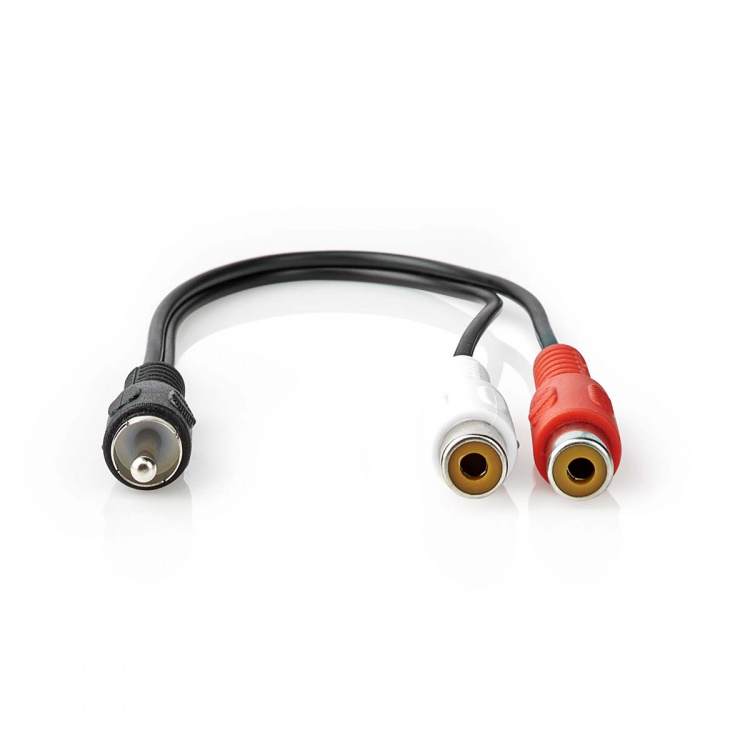 Nedis Subwoofer-Kabel | RCA Male | 2x RCA Female | Vernikkeld | 0.20 m | Rond | 5.0 x 2.5 mm | Zwart | Doos