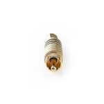 Nedis RCA-Connector | Recht | Male | Verguld | Soldeer | Diameter kabelinvoer: 7.0 mm | Metaal | Zwart | 10 Stuks | Envelop