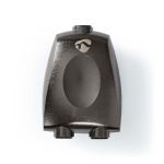 Nedis TosLink-Adapter | Toslink Female | 2x TosLink Female | Splitter | Aluminium | Gun Metal Grijs | 1 Stuks | Doos