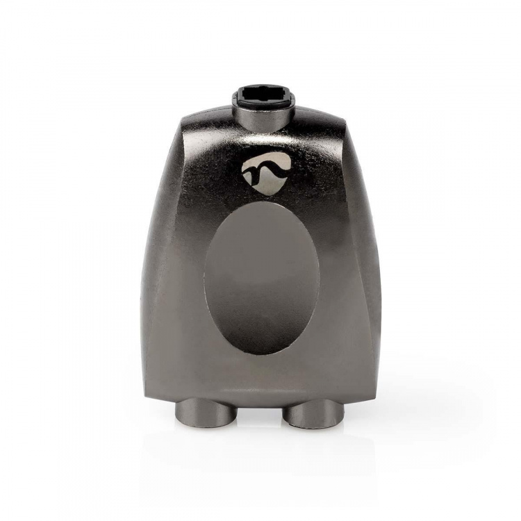Nedis TosLink-Adapter | Toslink Female | 2x TosLink Female | Splitter | Aluminium | Gun Metal Grijs | 1 Stuks | Doos