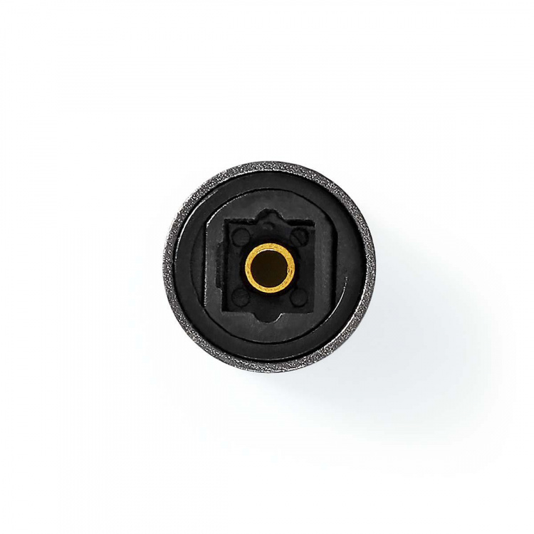 Nedis TosLink-Adapter | Toslink Female | Toslink Female | Recht | Metaal | Gun Metal Grijs | 1 Stuks | Doos