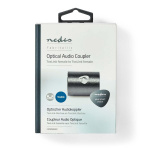 Nedis TosLink-Adapter | Toslink Female | Toslink Female | Recht | Metaal | Gun Metal Grijs | 1 Stuks | Doos