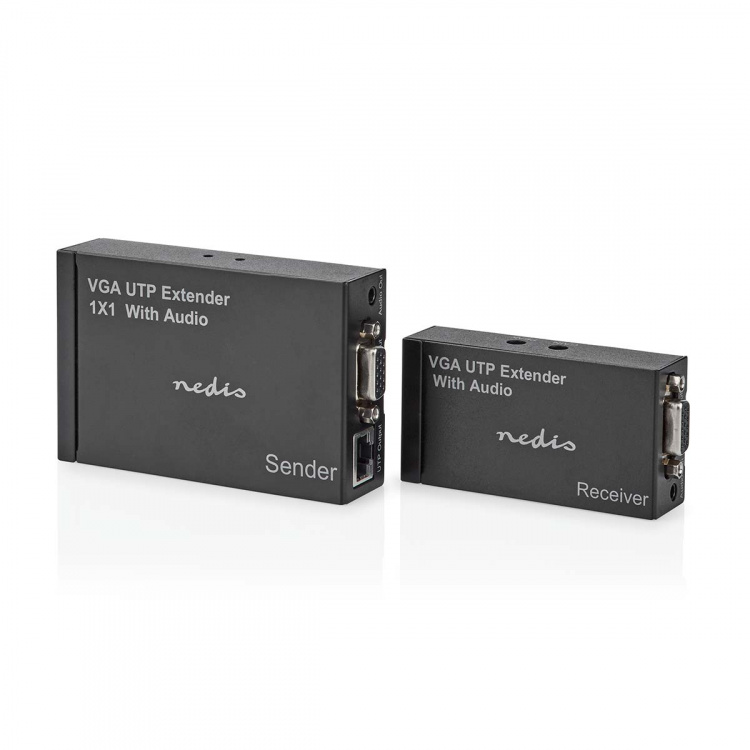 Nedis VGA Extender | VGA / Audio | Afstand tot: 300 m | Cat5e / Cat6 | 1920x1200 | Type C (CEE 7/16) Nedis VGA Extender | VGA / Audio | Afstand tot: 300 m | Cat5e / Cat6 | 1920x1200 | Type C (CEE 7/16)