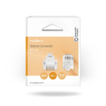 Nedis Telecom-Connector | Type Aansluiting: RJ12 | Recht | Connectorplating: Goud Verguld | PVC | Transparant Nedis Telecom-Connector | Type Aansluiting: RJ12 | Recht | Connectorplating: Goud Verguld | PVC | Transparant